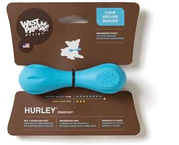 West Paw Zogoflex Hurley Dog Bone Large Aqua