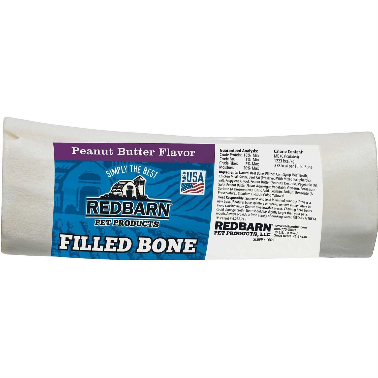 Redbarn Filled Bone Peanut Butter Medium by Redbarn Pet Products - American Made