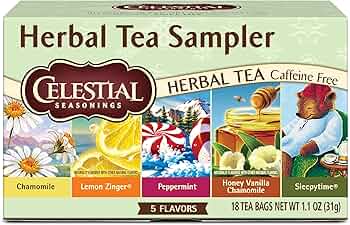 Celestial Seasonings Herbal Tea Sampler 18-Count by Celestial Seasonings - American Made