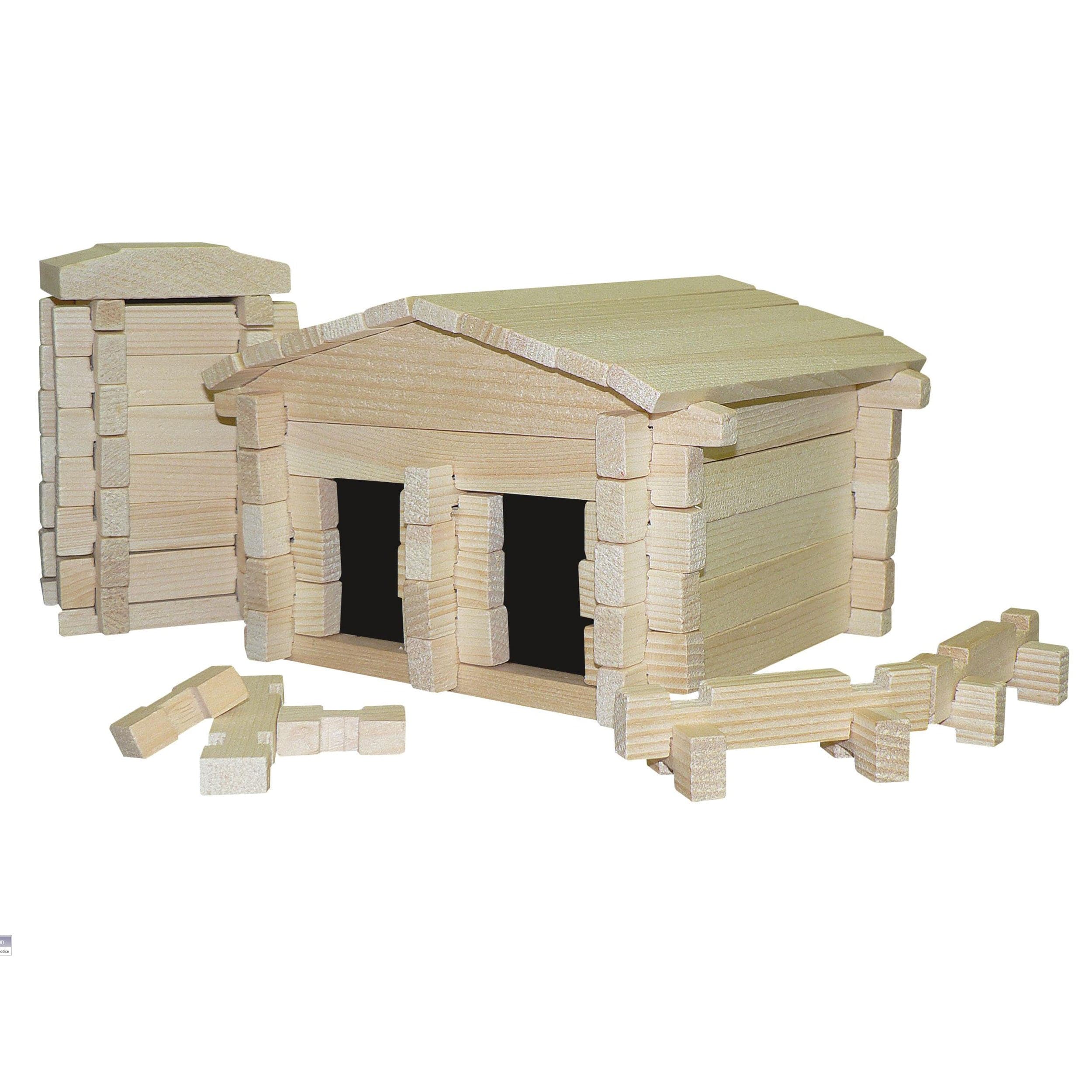 Roy Toy 550-Piece Deluxe Log Building Set by Roy Toy - American Made