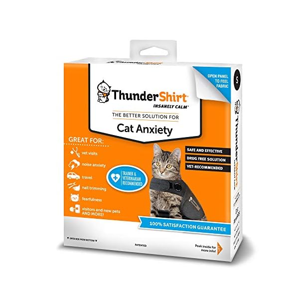 Thundershirt Cat Anxiety Jacket Heather Grey Medium by Thundershirt - American Made