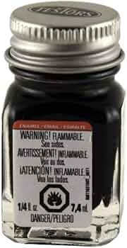 Testors Enamel 1/4 oz Flat Black Hobby Paint for Plastics