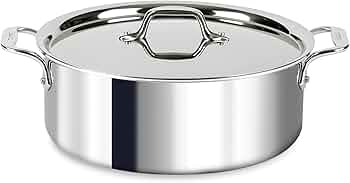 All-Clad D3 3-Ply Stainless Steel Stockpot 6 Quart with Lid