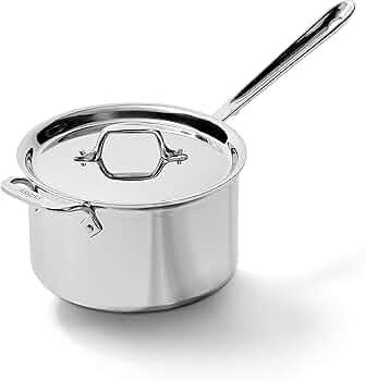 All-Clad D3 Stainless Steel Sauce Pan 4 Quart with Lid