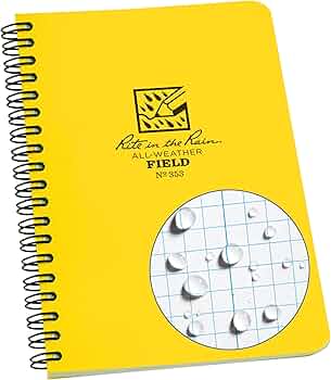 Rite in the Rain Side Spiral Notebook Yellow Field No. 353