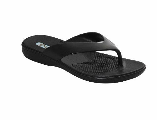 Oka-B Women's Elle Flip Flop Sandals (Licorice, Medium-Large (8.5-9.5))