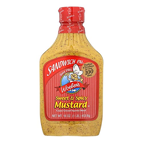 Woeber Mustard Sandwich Pal Sweet Spicy 16 oz by Woeber's - American Made