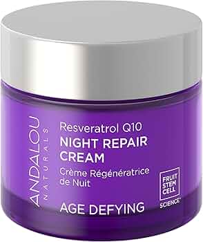 Andalou Naturals Resveratrol Q10 Night Repair Cream 1.7 Oz by Andalou Naturals - American Made