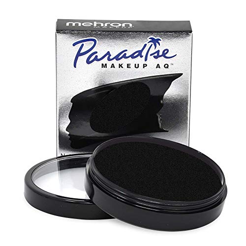 Mehron Makeup Paradise AQ - BLACK, Water-Activated Face & Body Paint