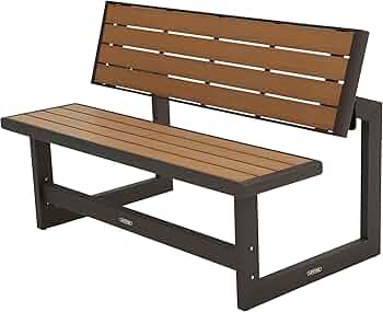 Lifetime 60054 Convertible Bench / Table Faux Wood Construction by Lifetime Products - American Made