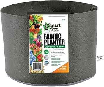 Smart Pots 45-Gallon Soft-Sided Fabric Container, Black