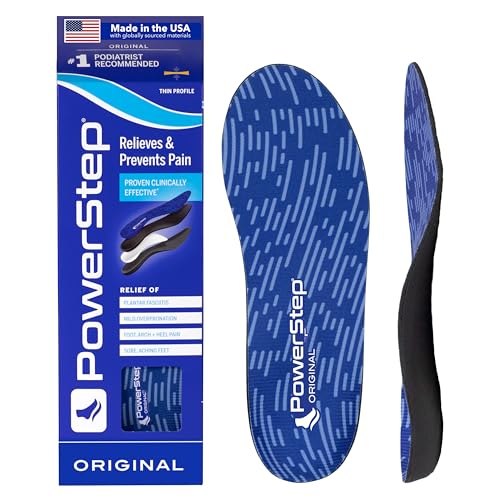 PowerStep Original Insoles, Arch Pain Relief Orthotics, Tight Shoes