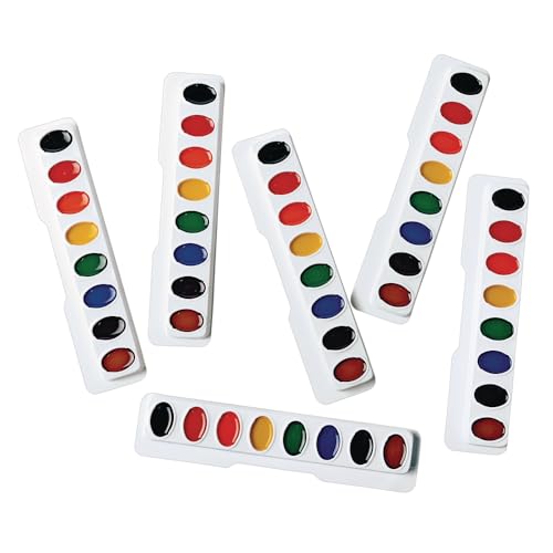 Colorations Best Value Refill Washable Watercolors 8-Color Set of 6 by Colorations - American Made