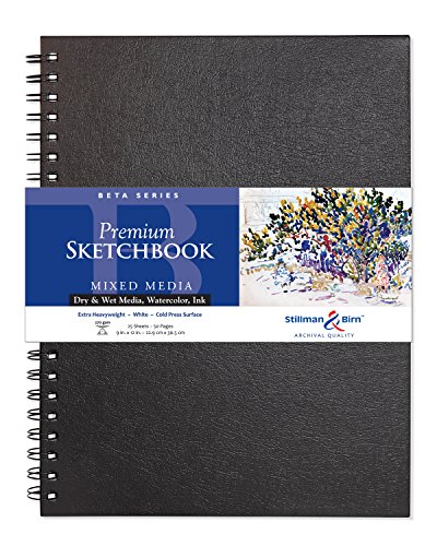 Stillman & Birn Beta Series Wirebound Sketchbook, 9" x 12", 270 gsm (Extra Heavyweight), White Paper, Cold Pre by Stillman & Birn - American Made