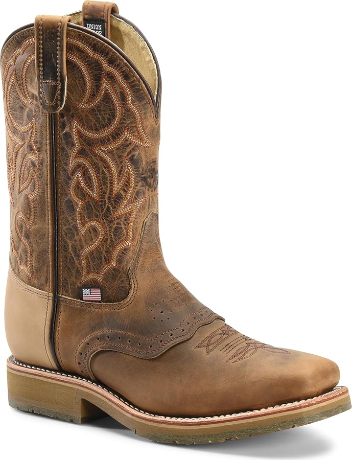 Double-H Men's Domestic Buckaroo Western Boot by Double-H Boots - American Made