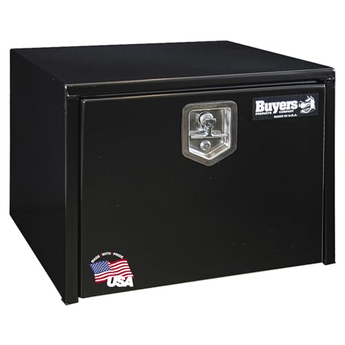 Buyers Products 1702300 Black Steel Underbody Truck Tool Box, 18x18x24 Inch
