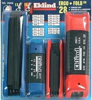 Eklind 28-Piece Ergo-Fold Hex Key Set Combo Inch and Metric by Eklind Tool Company - American Made