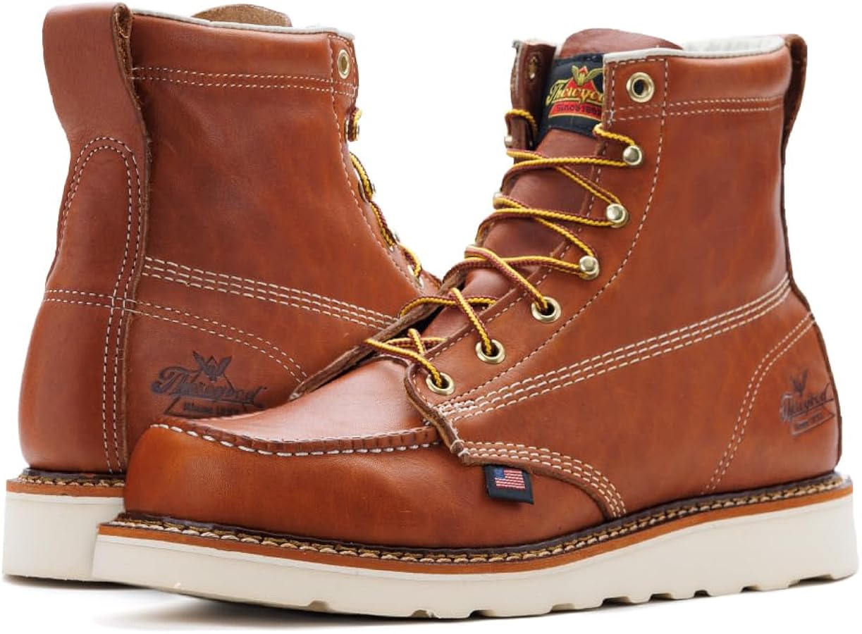 Thorogood American Heritage 6" Steel Toe Work Boot, Moc Toe