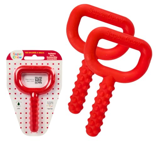 Chewy Tubes Super Chew (2 Pack) – Knobby Closed Loop Oral Motor Chewing Tool for Practicing Biting and Chewing