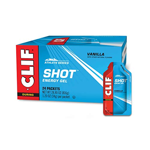 CLIF SHOT Energy Gels Vanilla Flavor 24-Pack by Clif Bar - American Made