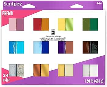 Sculpey Premo 24 Color Sampler Polymer Clay Set by Sculpey - American Made