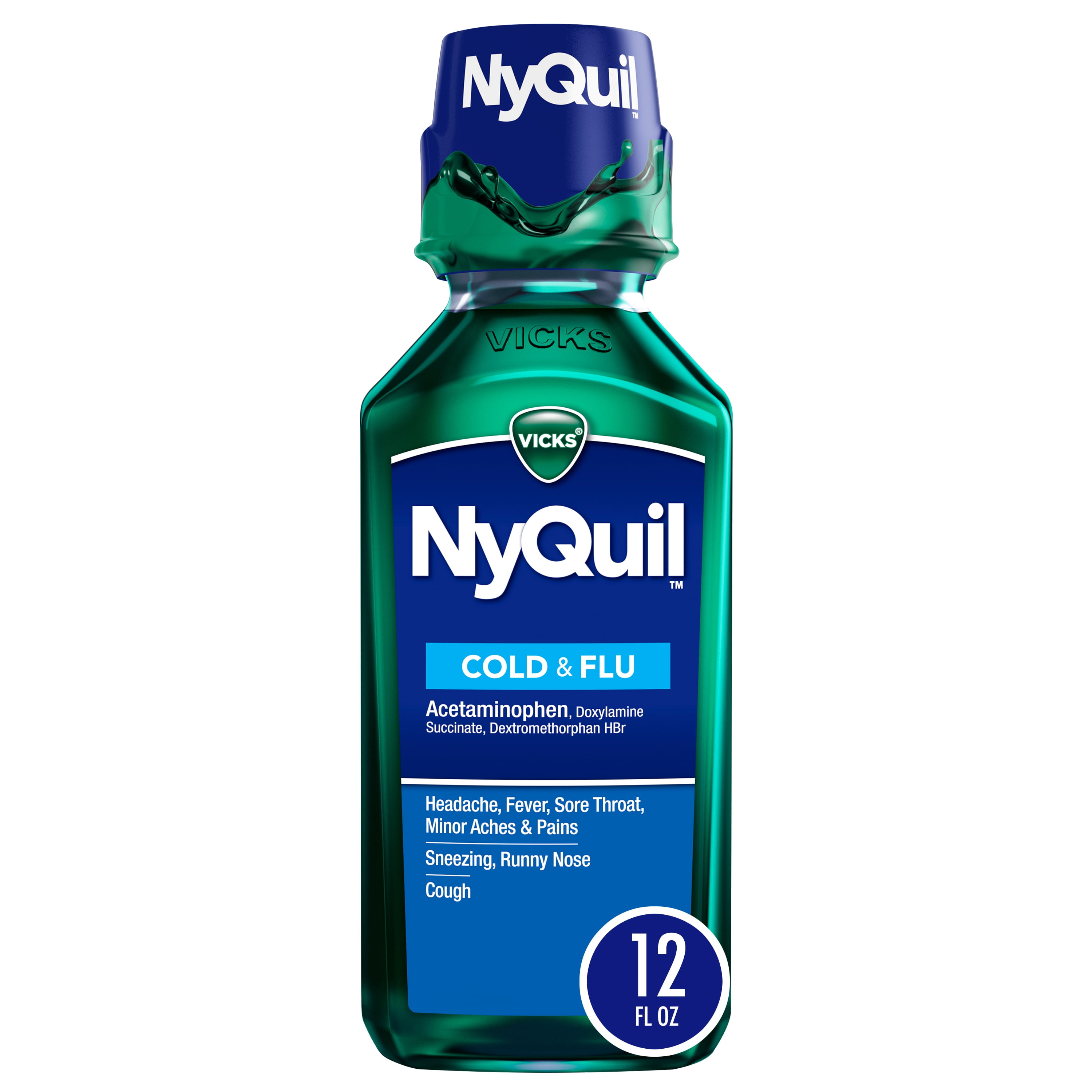 Vicks NyQuil Cold and Flu Nighttime Relief 12oz