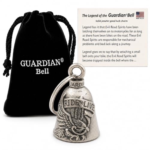 Guardian Bell Ride to Live Eagle Motorcycle Bell, Lead-Free Pewter by Guardian Bell - American Made
