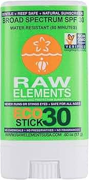 Raw Elements Face Stick Certified Natural Sunscreen SPF 30+ 0.6oz by Raw Elements - American Made