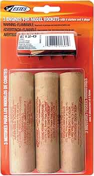 Estes E12-0 Rocket Engines 3-Pack 24mm Booster by Estes Rockets - American Made