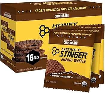 Honey Stinger Organic Chocolate Waffle Energy Stroopwafel Box of 16 by Honey Stinger - American Made