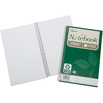 Skilcraft 100% Recycled Spiral Notebooks, College Ruled