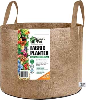 Smart Pots 20-Gallon Soft-Sided Fabric Container, Tan with Handles