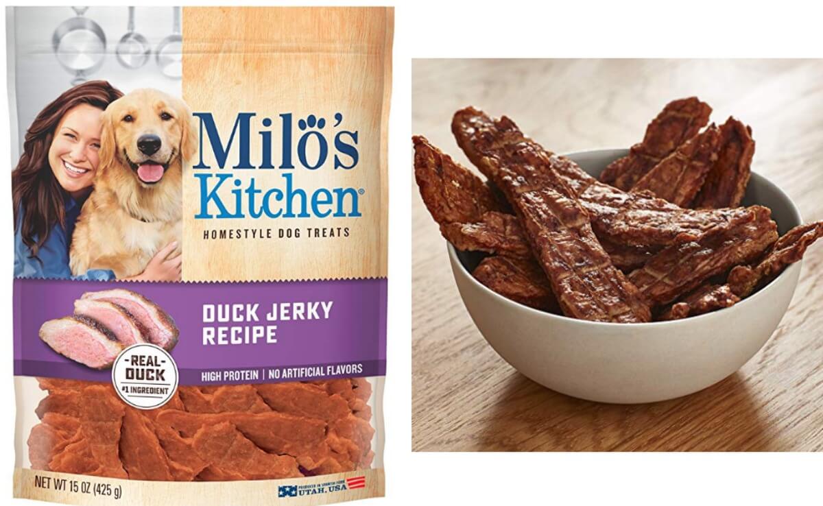 Milo's Kitchen Duck and Sweet Potato Jerky Dog Treats 10 oz