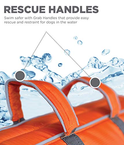 Outward Hound Granby Splash Dog Life Jacket Medium Orange by Outward Hound - American Made