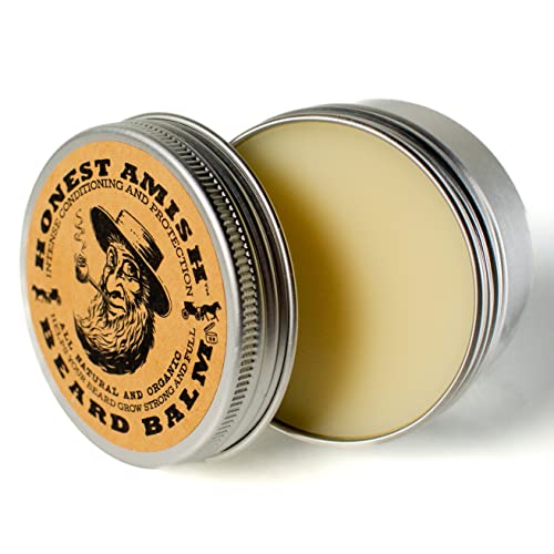 Honest Amish Beard Balm for Men - Natural Leave-In Beard Conditioner, 2 oz