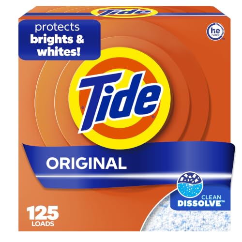 Tide Powder Laundry Detergent, Original Scent, 125 Loads, 143 oz by Tide - American Made