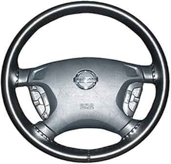 Wheelskins WS10201X Genuine Leather Black Steering Wheel Cover - Size AX