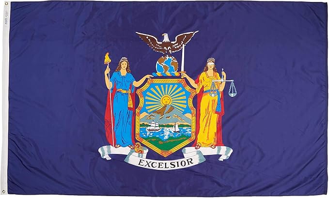 Annin Flagmakers New York State Flag 5x8 Feet (Model 143880)