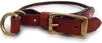Auburn Leathercrafters Round Combination Dog Collar Tan 1 x 22 Inch