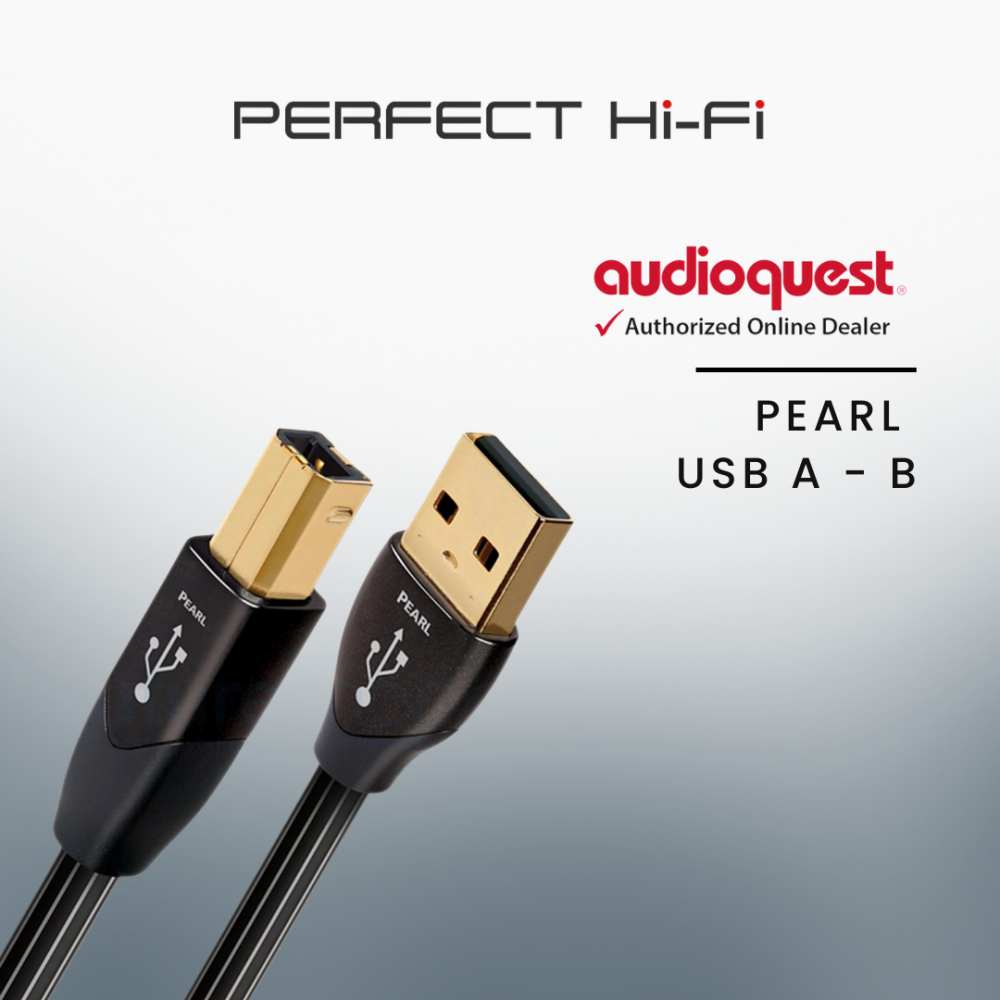 AudioQuest Pearl USB Cable 3 Foot Type A to B by AudioQuest - American Made