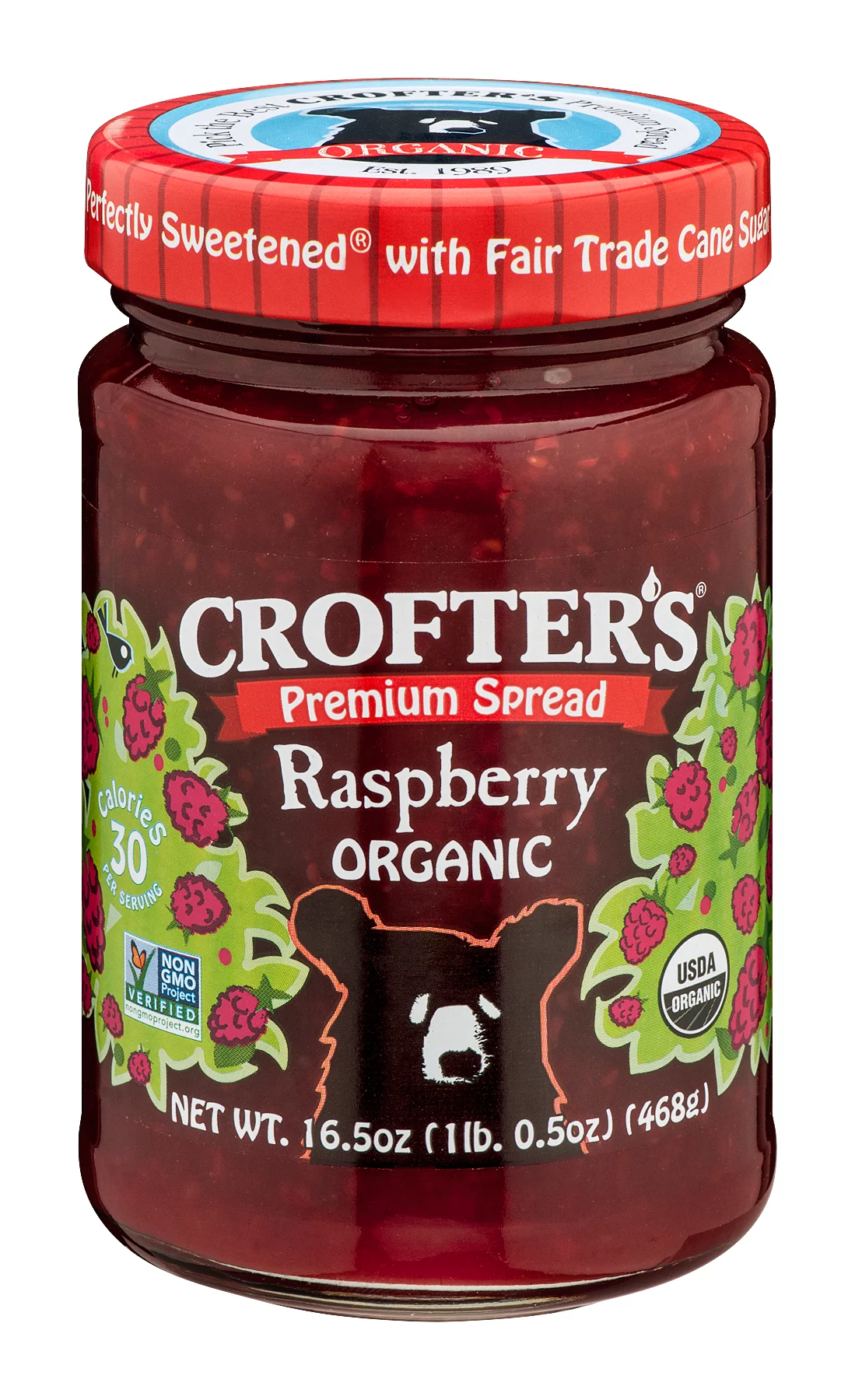 Crofter's Organic Premium Spread Raspberry 16.5 oz by Crofter's Food - American Made