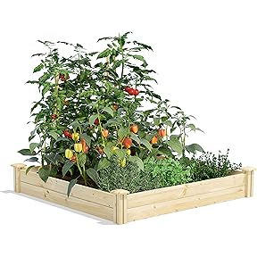 Greenes Fence Original Cedar Raised Garden Bed, 4 x 4 x 10.5 inches by Greenes Fence - American Made