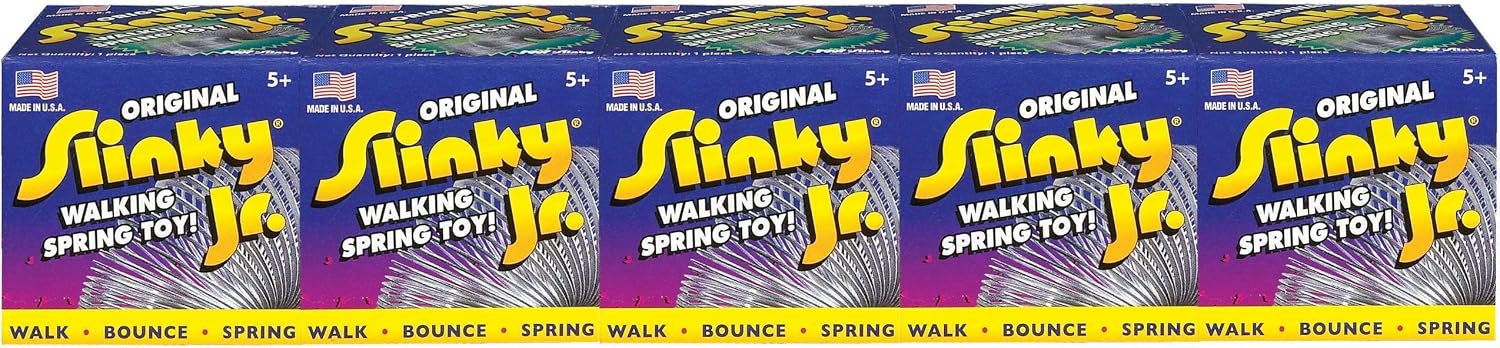 The Original Slinky Brand Metal Slinky Jr. 5 Pack by Slinky - American Made