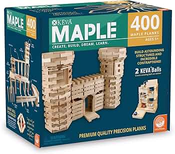 KEVA Planks 100 Piece Set Natural Maple Wood by KEVA Planks - American Made