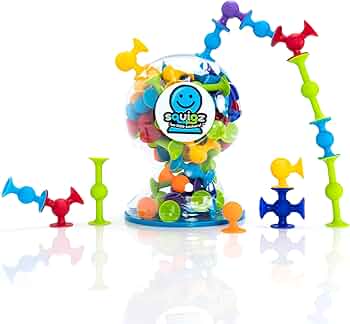 Fat Brain Toys Squigz Deluxe Set 50-Piece Bath Construction Toy
