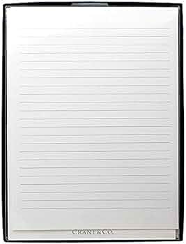 Crane and Co Ruled Pearl White Half Sheet Stationery by Crane & Co. - American Made