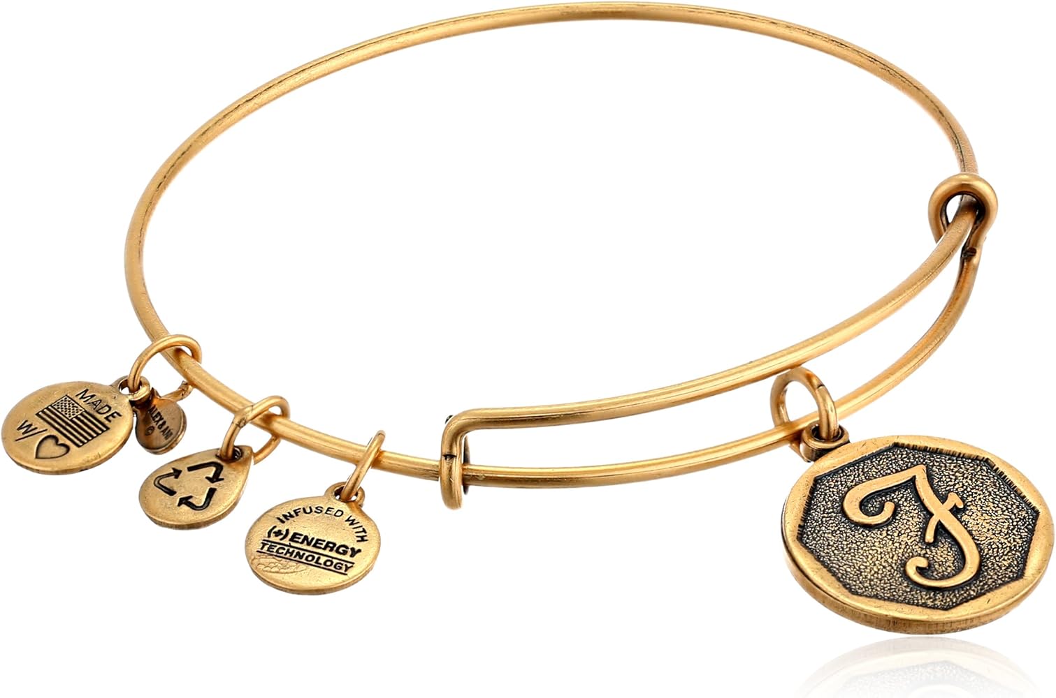 Alex and Ani Initial S Expandable Wire Bangle Bracelet by Alex and Ani - American Made