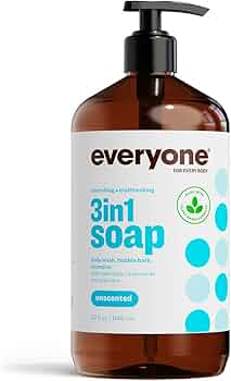 Everyone 3-in-1 Soap Unscented 32 oz by EO Products - American Made
