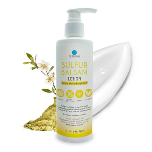 Dr. Robaina Sulfur Balsam Lotion – Lightweight Moisturizer for Dry, Flaky & Itchy Skin