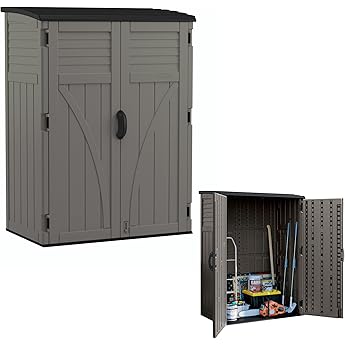Suncast Vertical Outdoor Storage Shed Water Resistant by Suncast Corporation - American Made